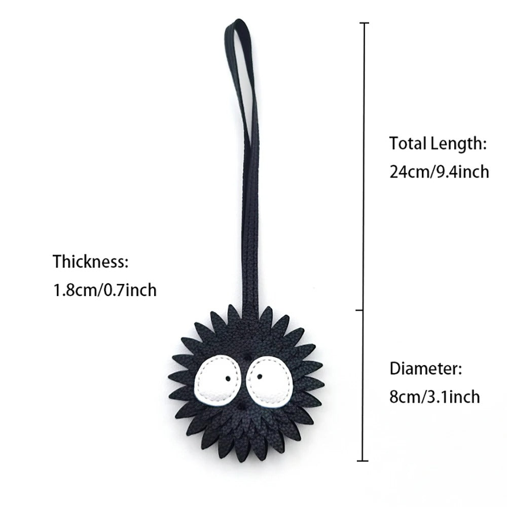 Soot Sprite Leather Keychain